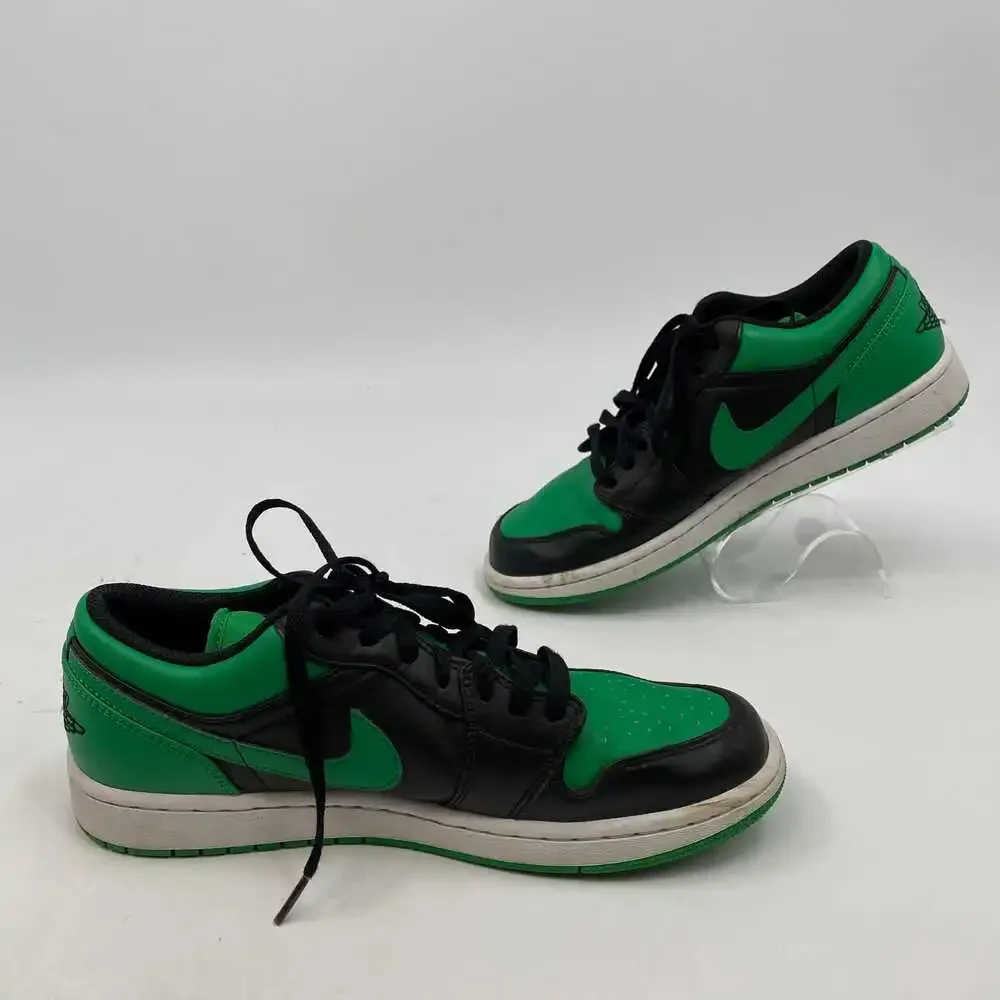 Jordan Black Green Leather Athletic Sneakers | Men’s Size 9